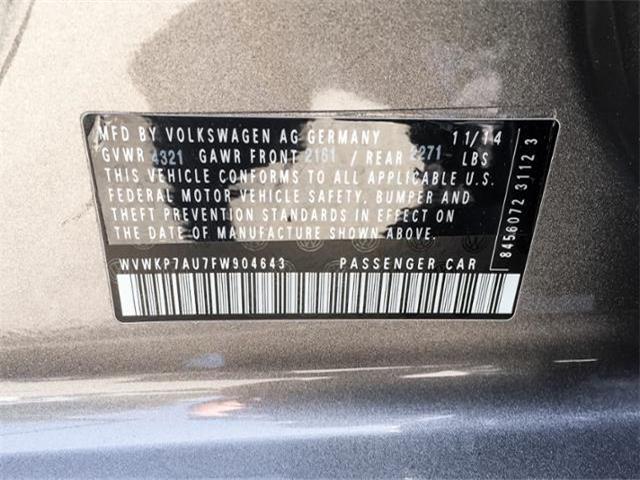 2015 Volkswagen e-Golf WVWKP7AU7FW904643