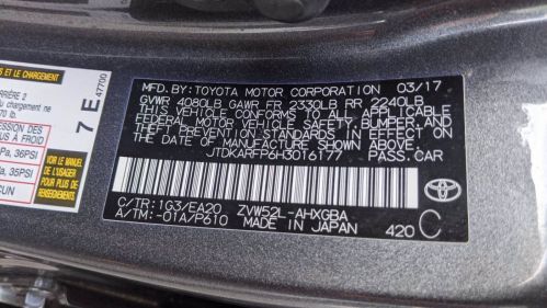 2017 Toyota Prius Prime JTDKARFP6H3016177