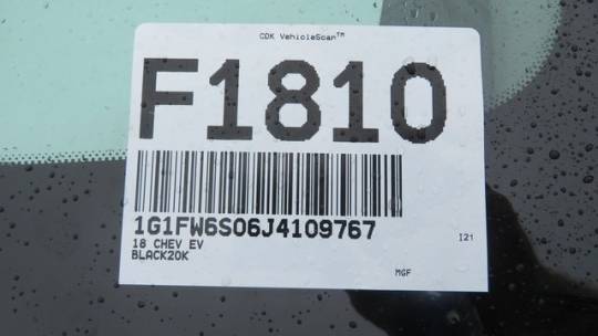 2018 Chevrolet Bolt 1G1FW6S06J4109767