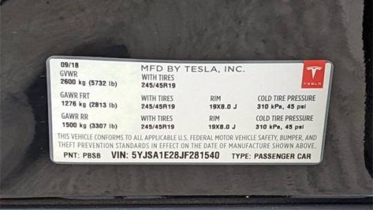 2018 Tesla Model S 5YJSA1E28JF281540