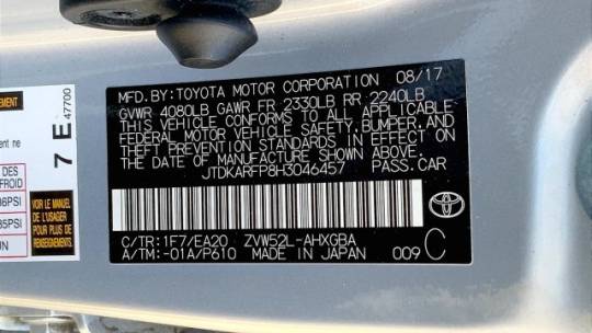 2017 Toyota Prius Prime JTDKARFP8H3046457
