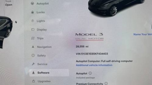 2019 Tesla Model 3 5YJ3E1EB5KF434403