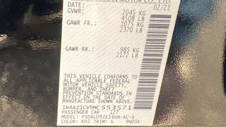2021 Nissan LEAF 1N4AZ1CV9MC553571