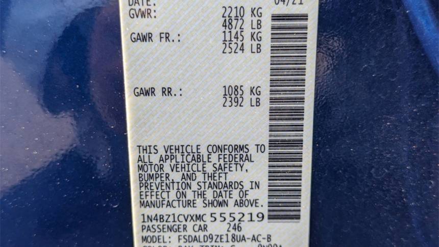 2021 Nissan LEAF 1N4BZ1CVXMC555219