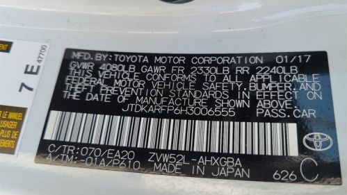 2017 Toyota Prius Prime JTDKARFP6H3006555
