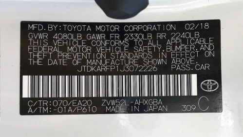 2018 Toyota Prius Prime JTDKARFP1J3072226