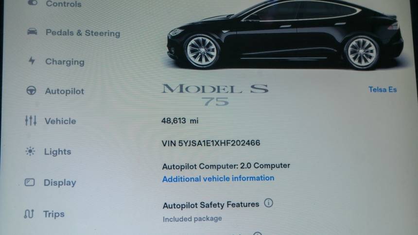 2017 Tesla Model S 5YJSA1E1XHF202466