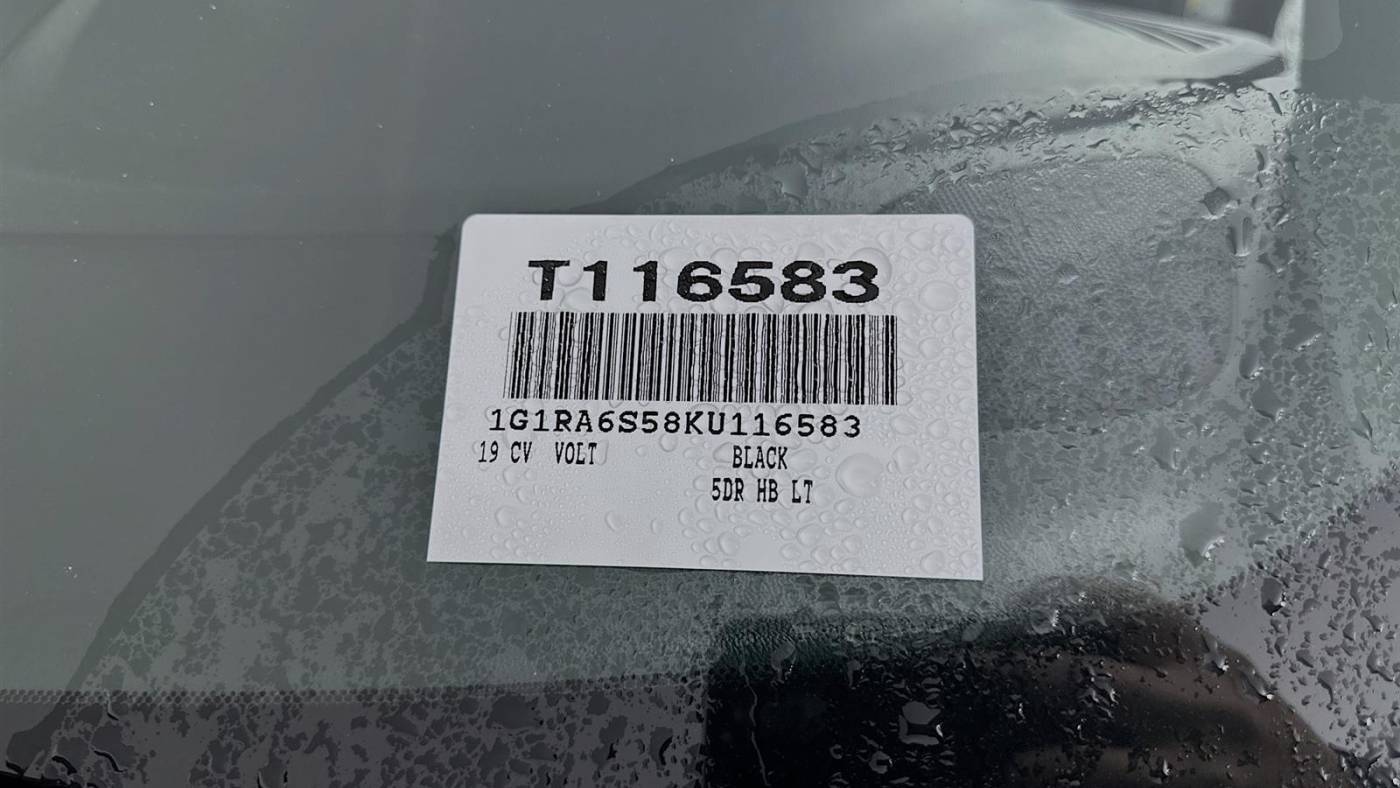 2019 Chevrolet VOLT 1G1RA6S58KU116583