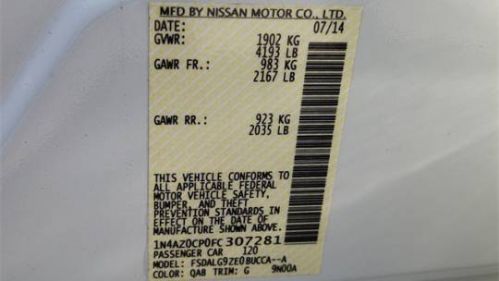 2015 Nissan LEAF 1N4AZ0CP0FC307281