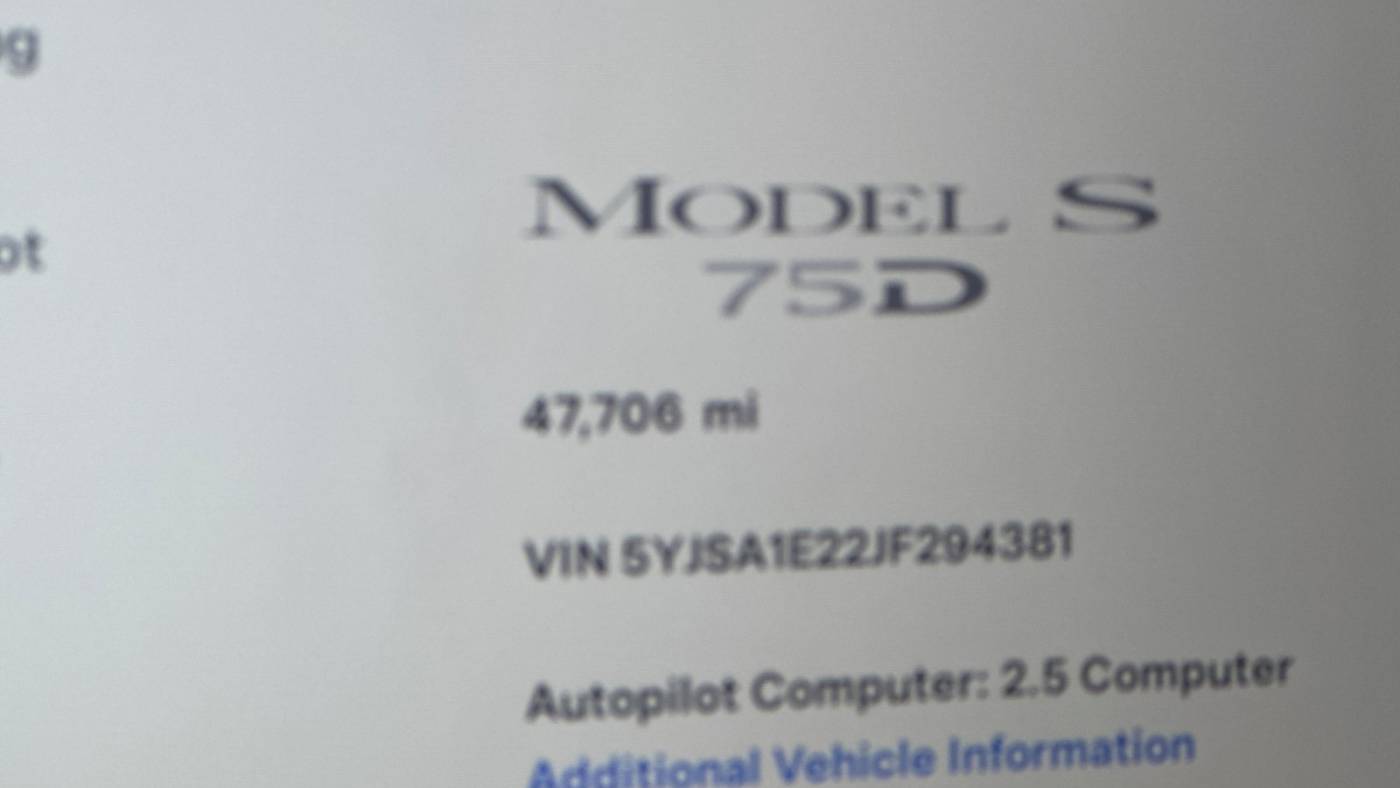 2018 Tesla Model S 5YJSA1E22JF294381