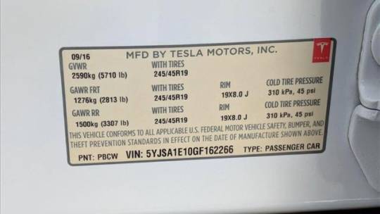 2016 Tesla Model S 5YJSA1E10GF162266