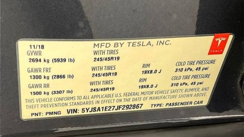 2018 Tesla Model S 5YJSA1E27JF292867