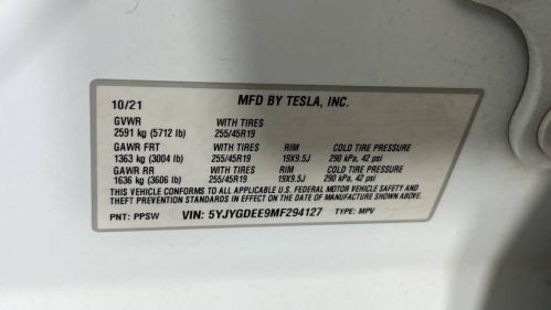 2021 Tesla Model Y 5YJYGDEE9MF294127