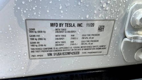 2021 Tesla Model S 5YJSA1E22MF425328