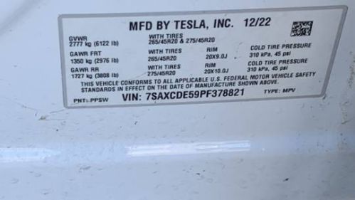 2023 Tesla Model X 7SAXCDE59PF378821