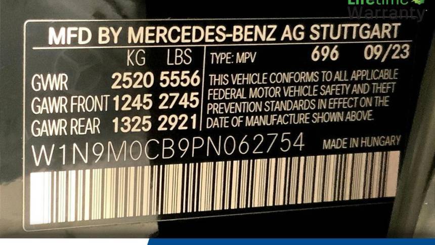 2023 Mercedes EQB W1N9M0CB9PN062754