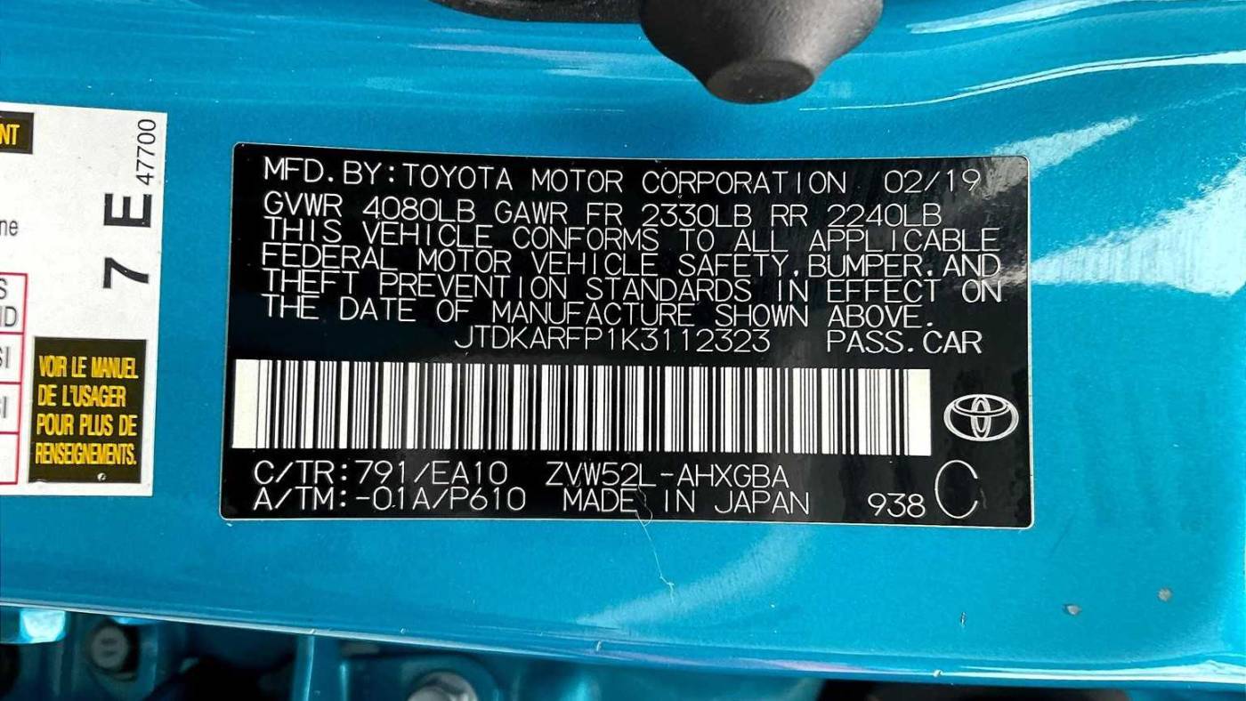 2019 Toyota Prius Prime JTDKARFP1K3112323