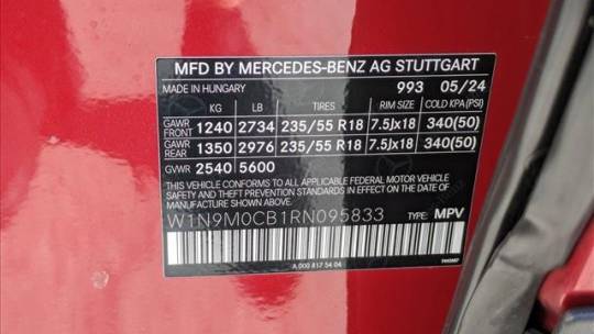 2024 Mercedes EQB W1N9M0CB1RN095833