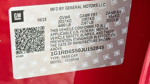 2018 Chevrolet VOLT 1G1RB6S50JU152845