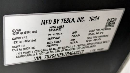 2024 Tesla Cybertruck 7G2CEHEE7RA043812