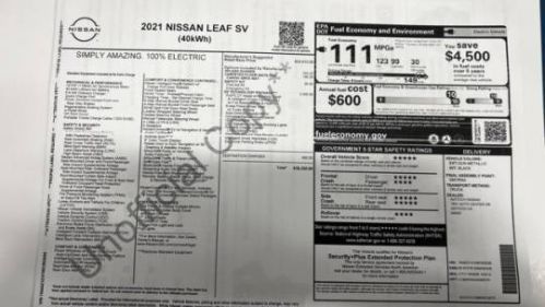 2021 Nissan LEAF 1N4AZ1CV1MC552026