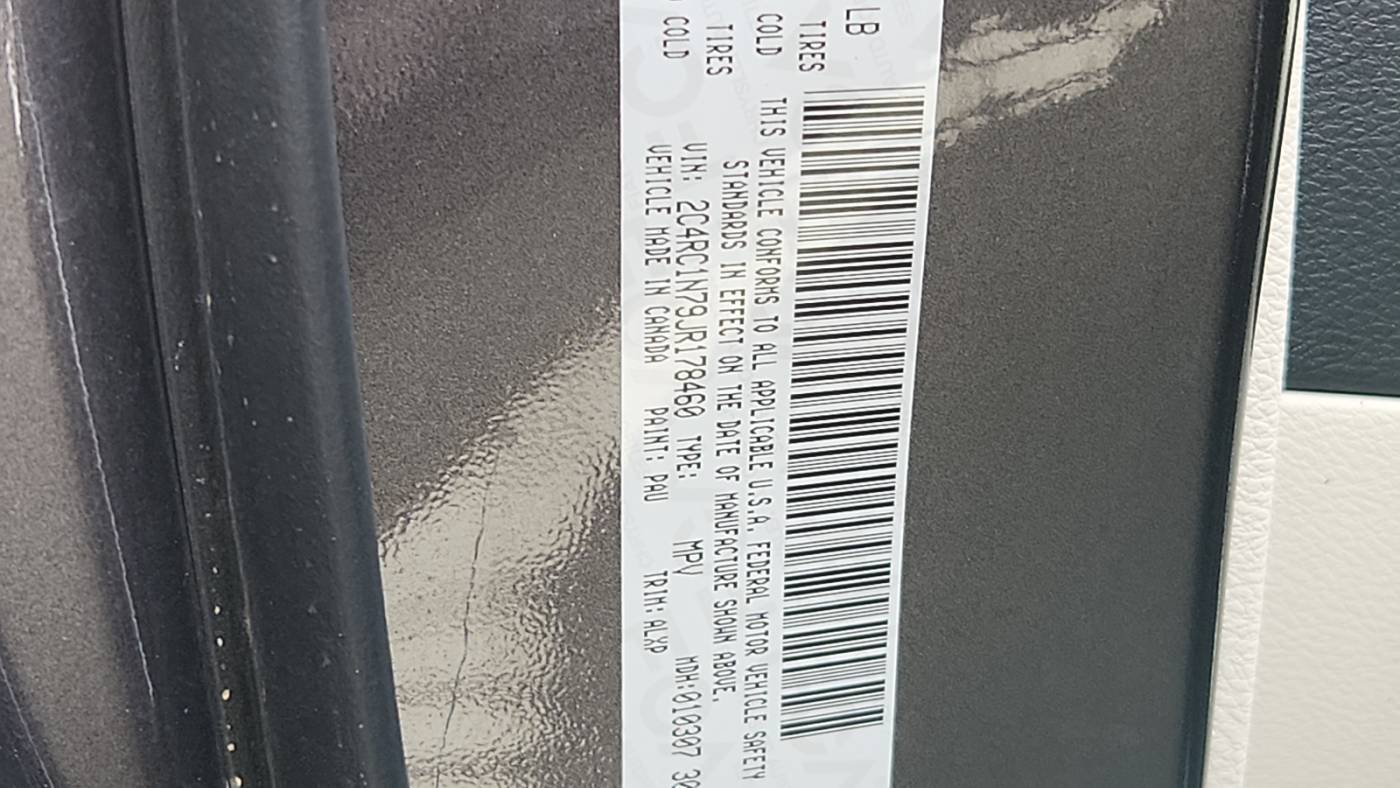 2018 Chrysler Pacifica 2C4RC1N79JR178460