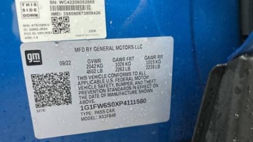 2023 Chevrolet Bolt 1G1FW6S0XP4111580