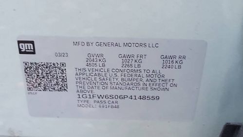 2023 Chevrolet Bolt 1G1FW6S06P4148559