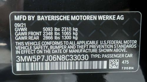 2022 BMW 3 Series 3MW5P7J06N8C33030