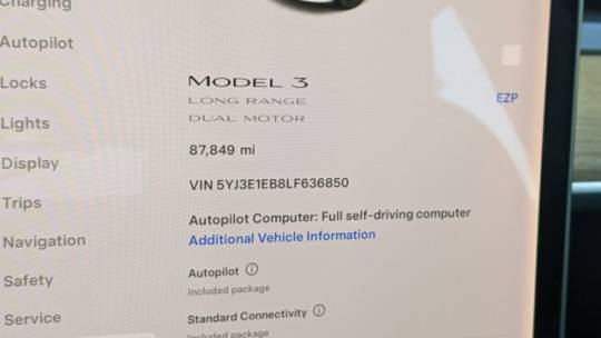 2020 Tesla Model 3 5YJ3E1EB8LF636850