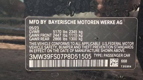 2023 BMW 3 Series 3MW39FS07P8D51505