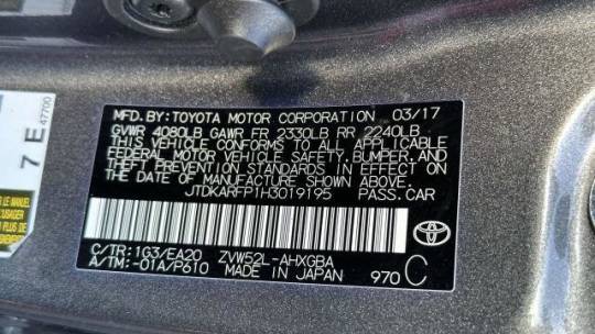 2017 Toyota Prius Prime JTDKARFP1H3019195