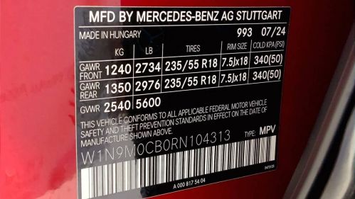 2024 Mercedes EQB W1N9M0CB0RN104313