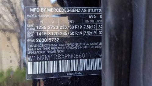 2023 Mercedes EQB W1N9M1DBXPN066011