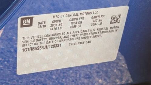 2018 Chevrolet VOLT 1G1RB6S53JU128331