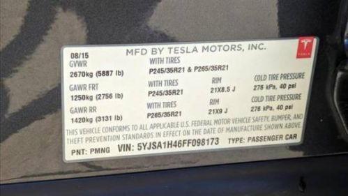 2015 Tesla Model S 5YJSA1H46FF098173