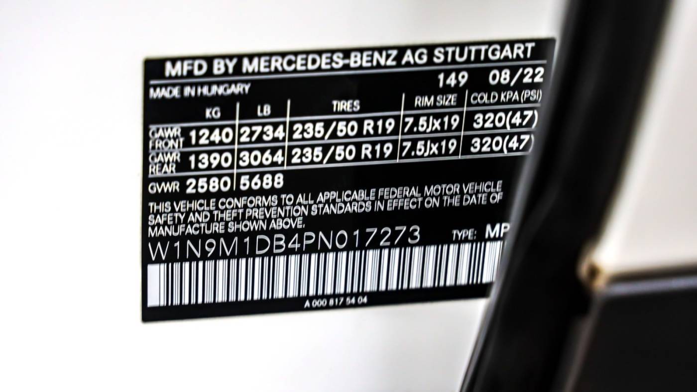 2023 Mercedes EQB W1N9M1DB4PN017273