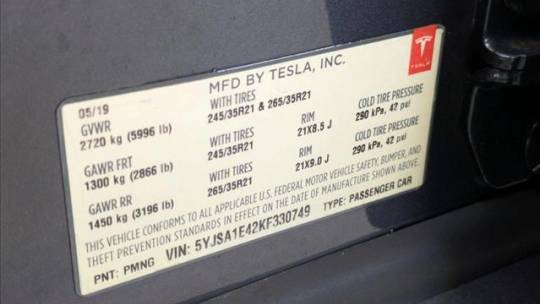 2019 Tesla Model S 5YJSA1E42KF330749