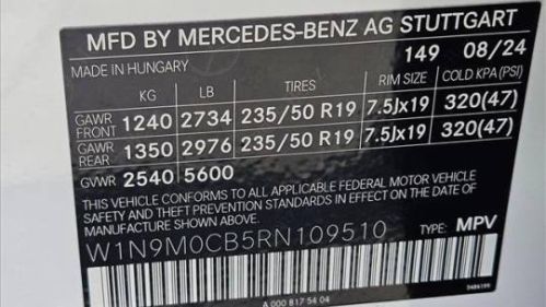 2024 Mercedes EQB W1N9M0CB5RN109510