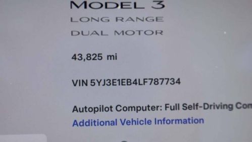 2020 Tesla Model 3 5YJ3E1EB4LF787734