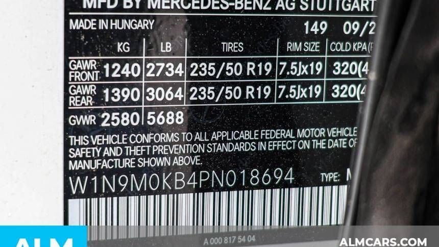 2023 Mercedes EQB W1N9M0KB4PN018694