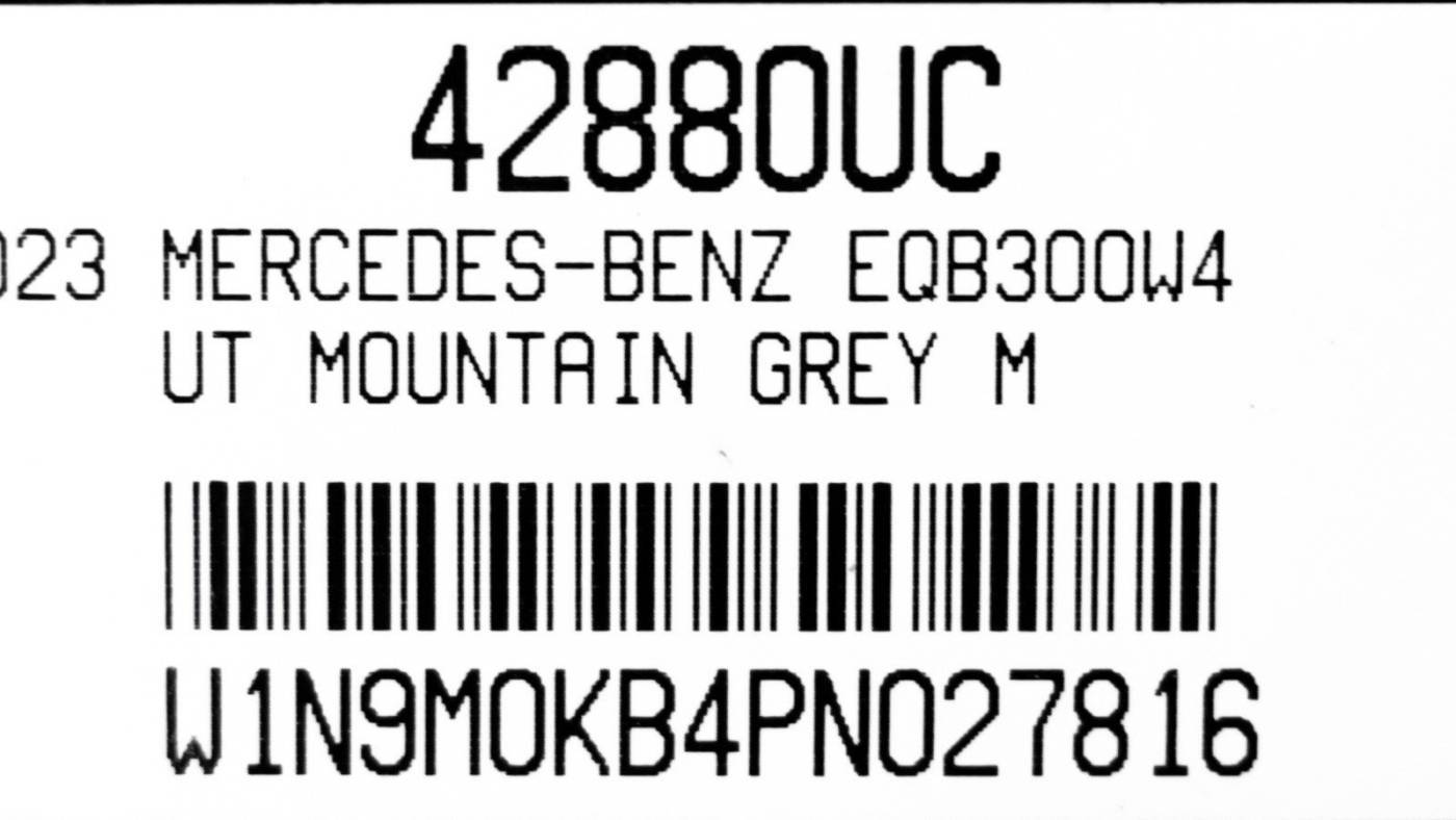 2023 Mercedes EQB W1N9M0KB4PN027816