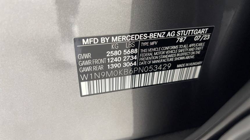 2023 Mercedes EQB W1N9M0KB6PN053429