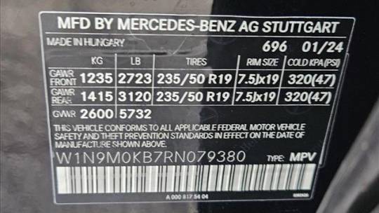 2024 Mercedes EQB W1N9M0KB7RN079380