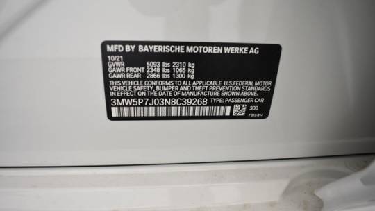 2022 BMW 3 Series 3MW5P7J03N8C39268