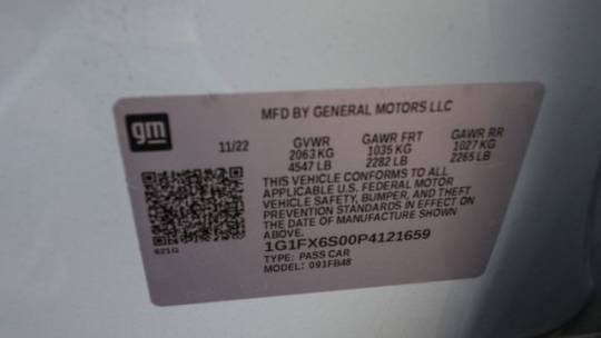 2023 Chevrolet Bolt 1G1FX6S00P4121659