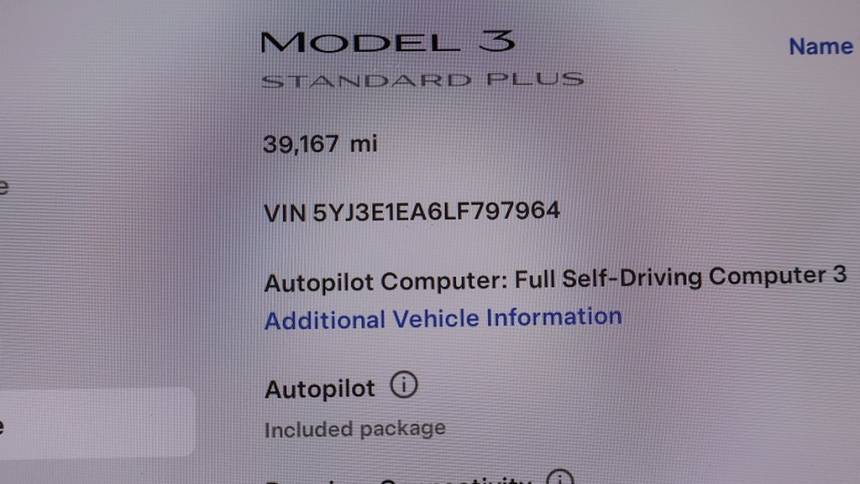 2020 Tesla Model 3 5YJ3E1EA6LF797964