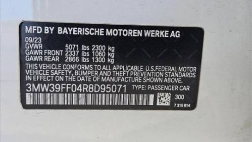 2024 BMW 3 Series 3MW39FF04R8D95071