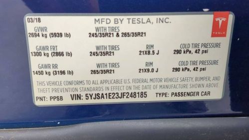 2018 Tesla Model S 5YJSA1E23JF248185