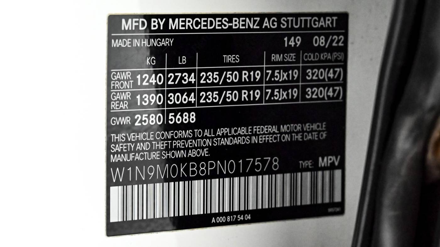 2023 Mercedes EQB W1N9M0KB8PN017578